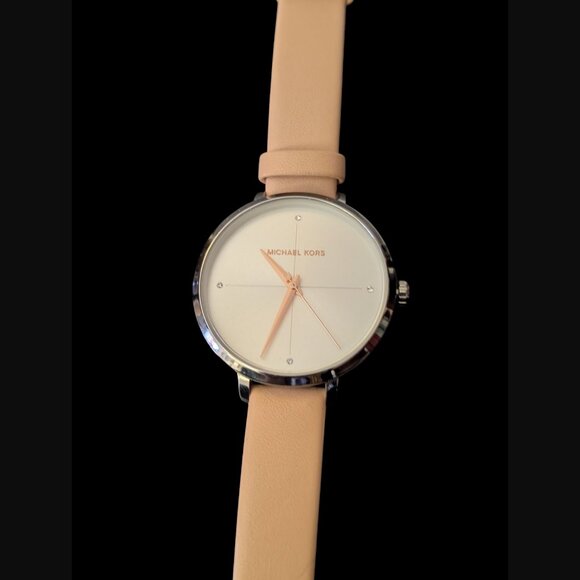 Michael Kors Mk 2778 Womens Charley Genuine Leather Silver Tone Wristwatch - Picture 4 of 9